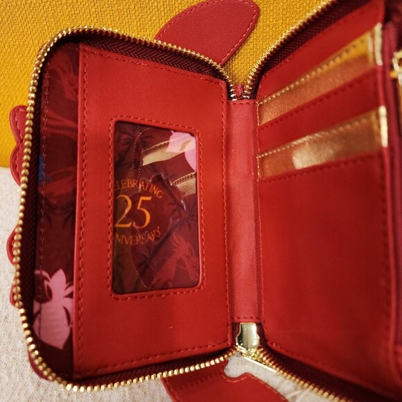 Loungefly Disney Mulan 25th Anniversary Mushu Glitter Zip Around Wallet NEW - Picture 12 of 13